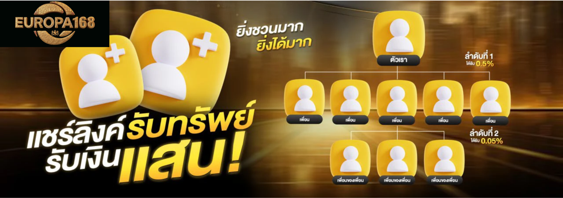 europa168 แชร์ลิงค์รับเงิน